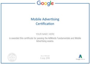 Google Ads Mobile Advertising Certification - Proideators Digital Marketing Course Training Institute