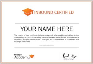 Inbound certified Hubspot Academy - Proideators Digital Marketing Course Training Institute