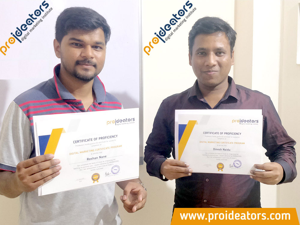 Proideators Digital Marketing Course Training Institute Certificate Distribution - Proideators Digital Marketing Course Training Institute