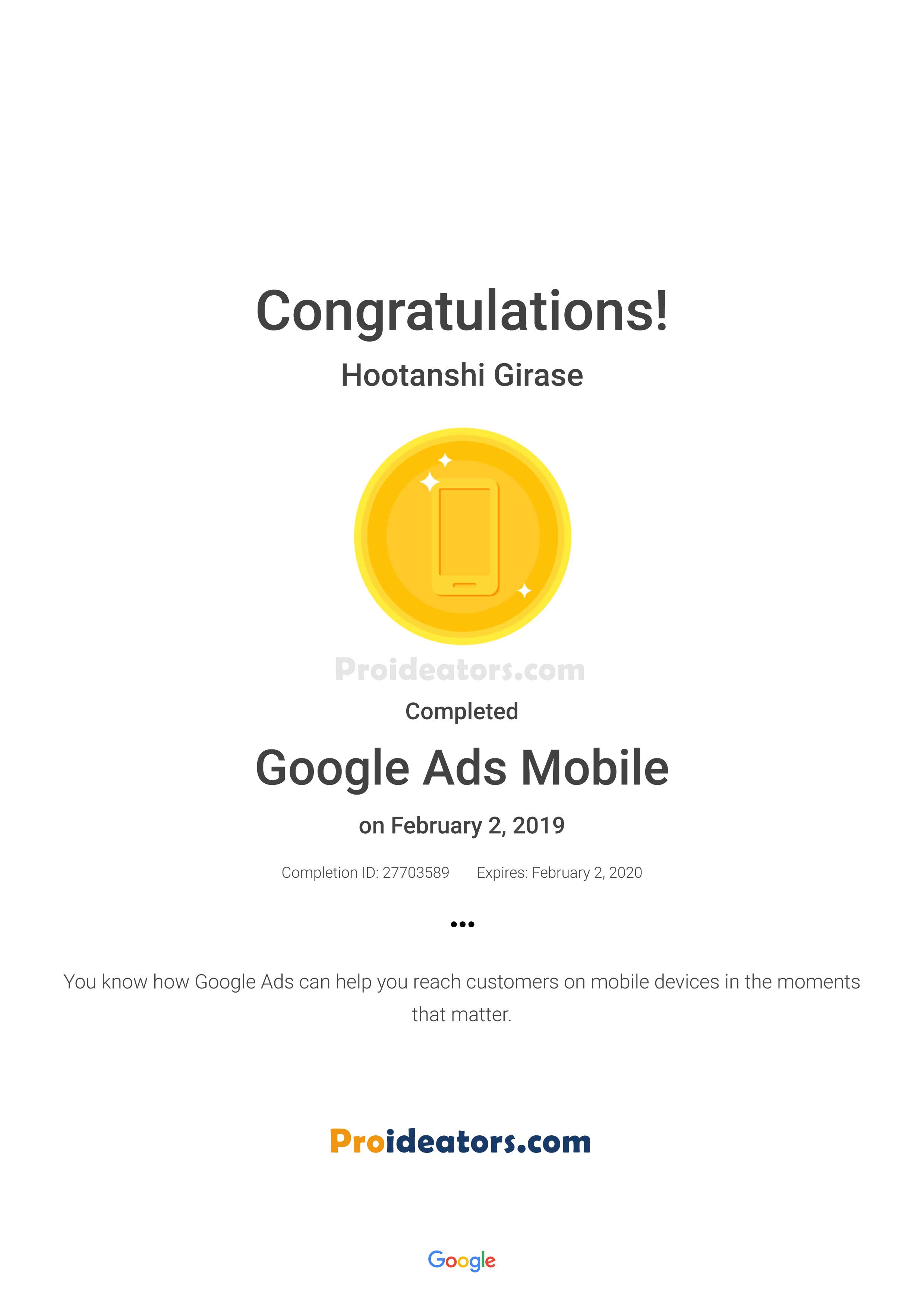 Google Ads Mobile